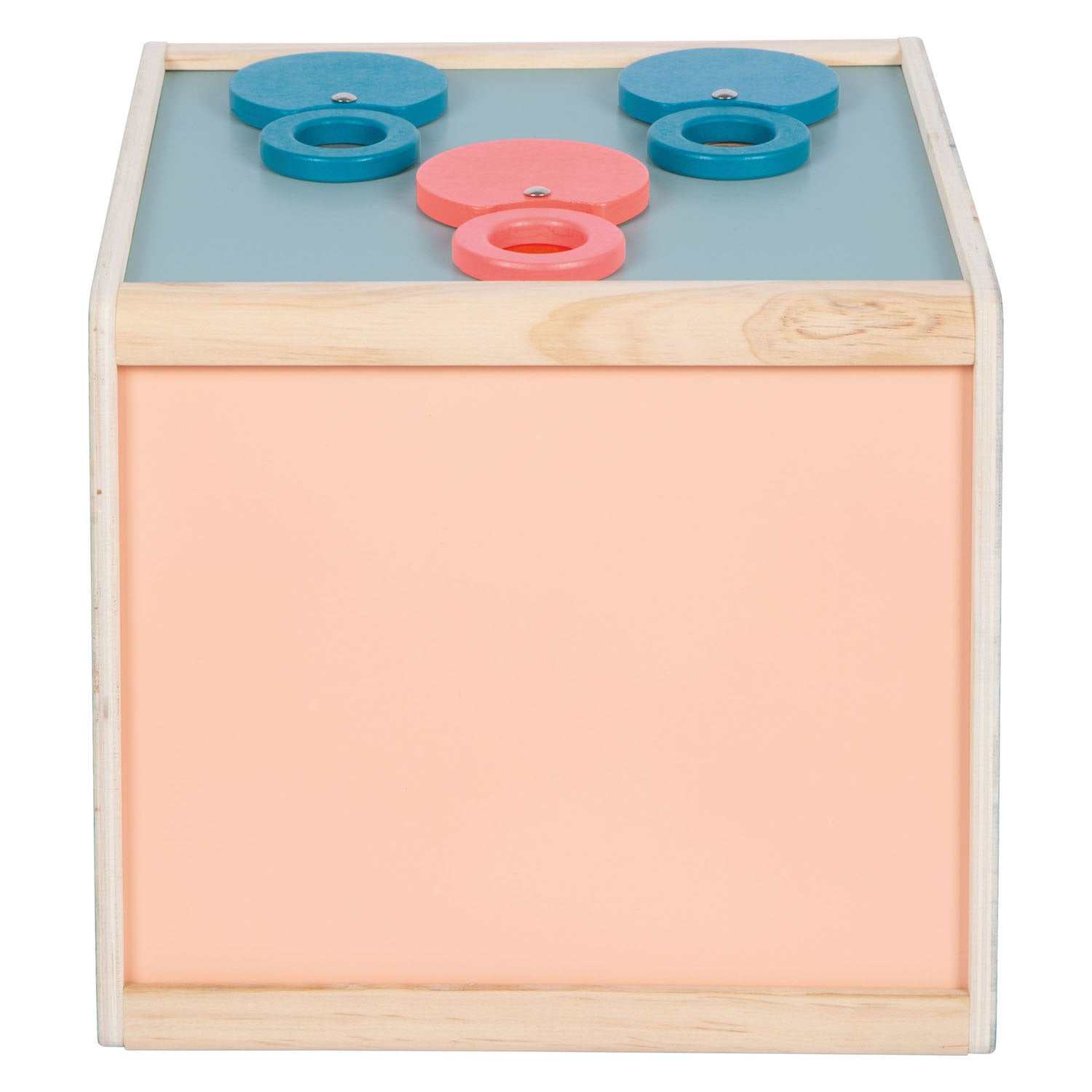 Caja de nivel sensorial de madera de pie pequeño con lente sensorial