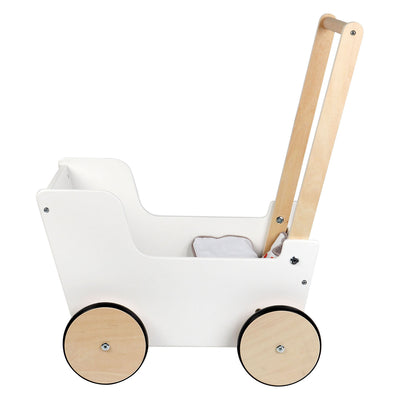 Pulsante Piccola Dollwagen in legno a piede piccolo