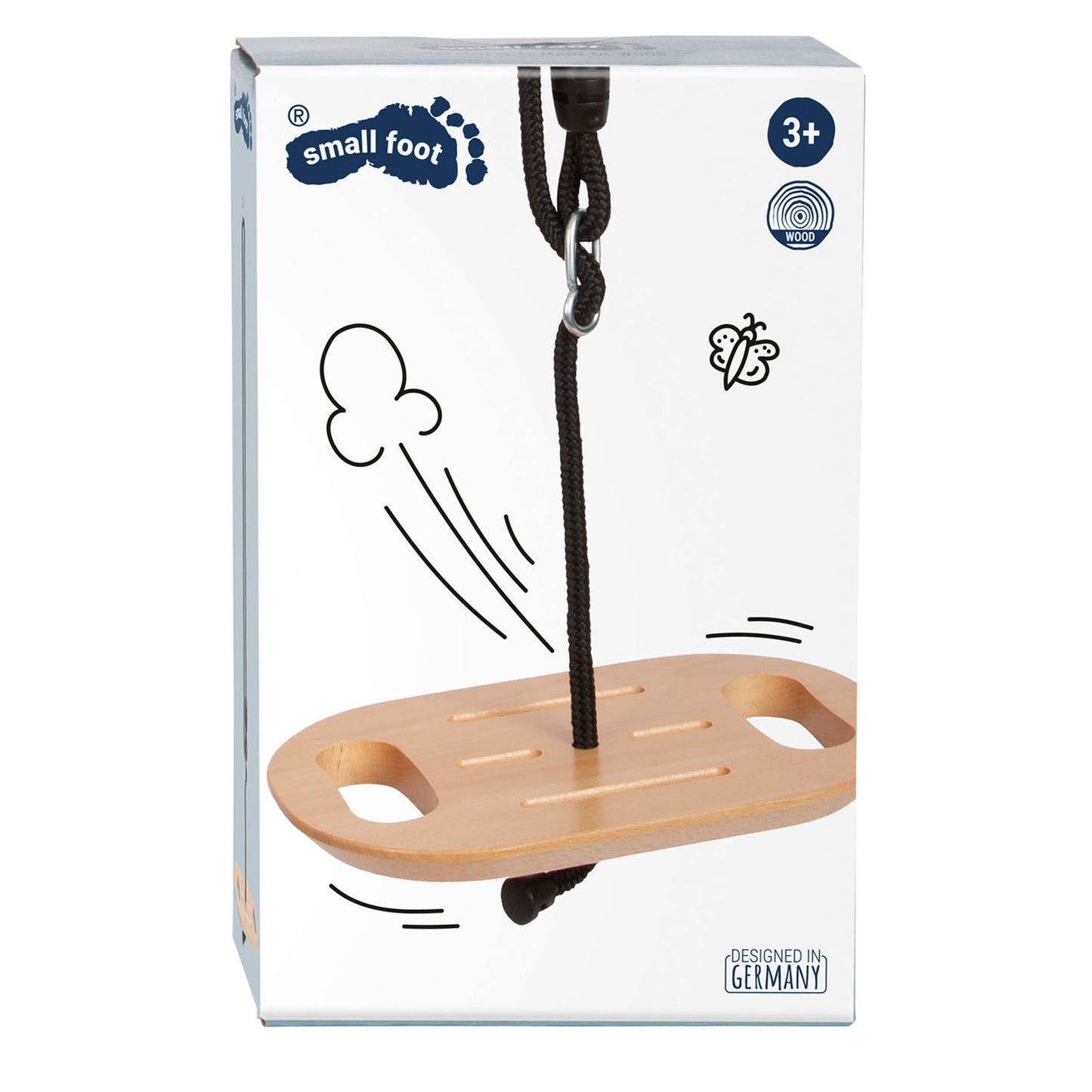 Swing a disco di legno con manici Black Line
