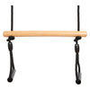 Swing trapezio in legno a piede con anelli di ginnasta Black Line