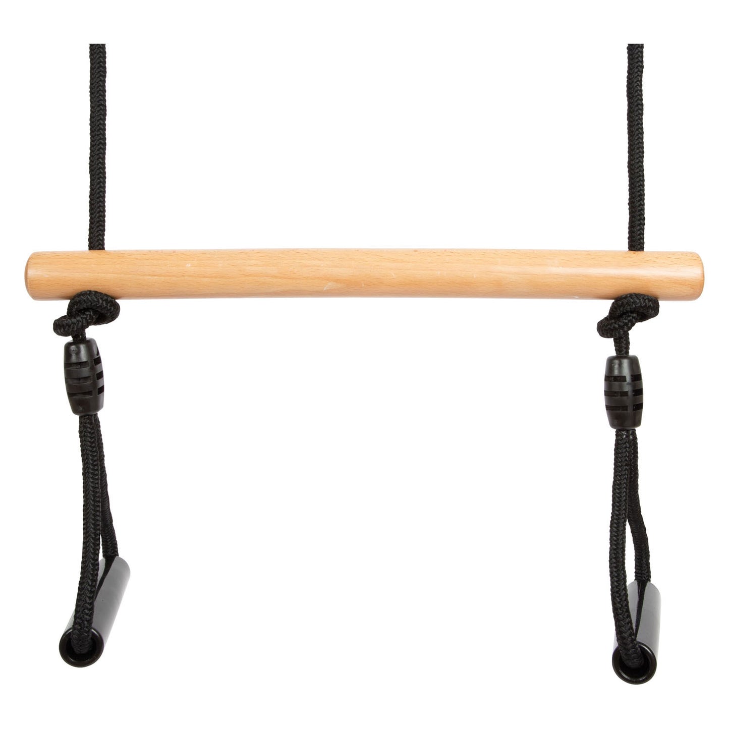 Swing trapezio in legno a piede con anelli di ginnasta Black Line