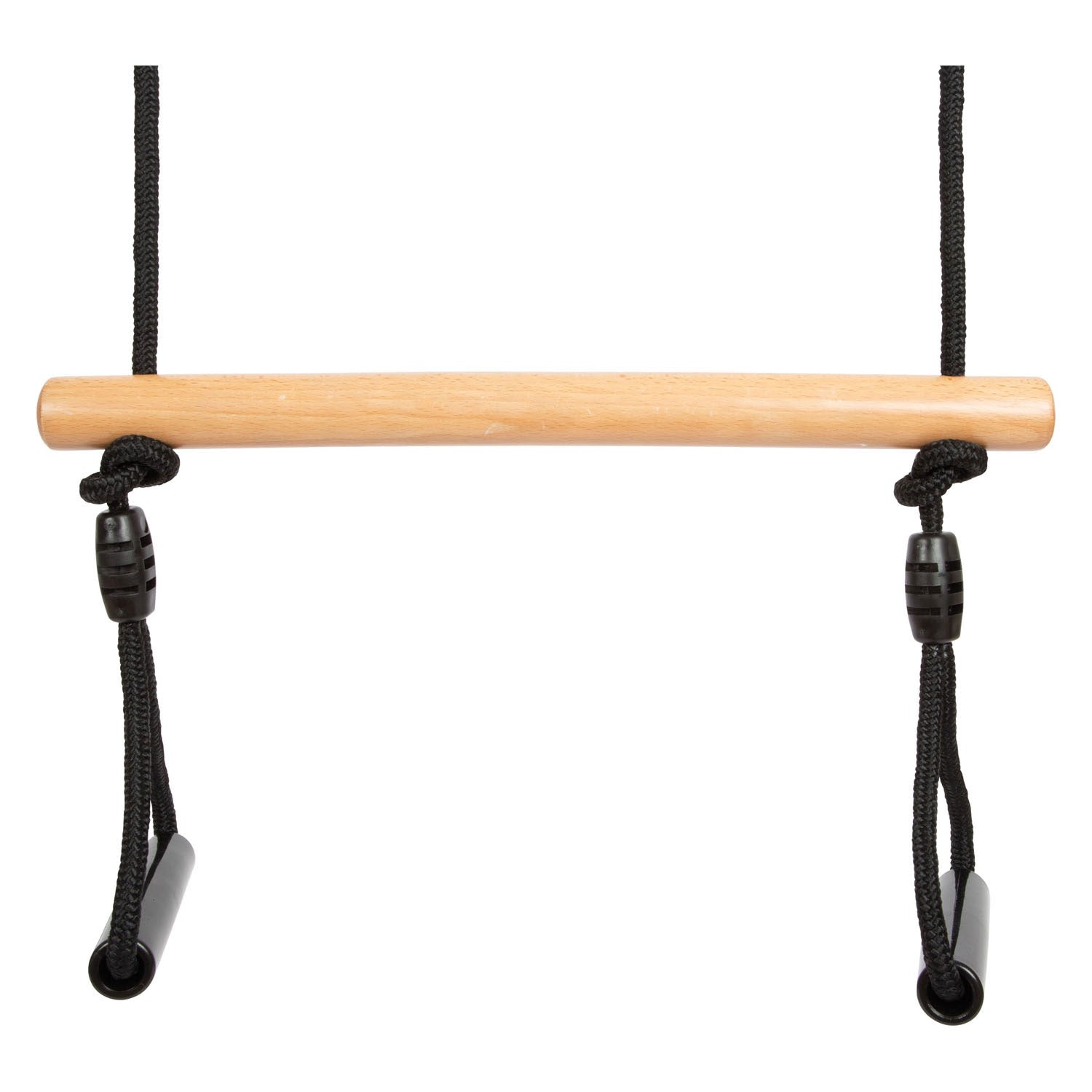 Swing trapezio in legno a piede con anelli di ginnasta Black Line