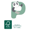 Animales de madera de pie pequeño Carta infantil P