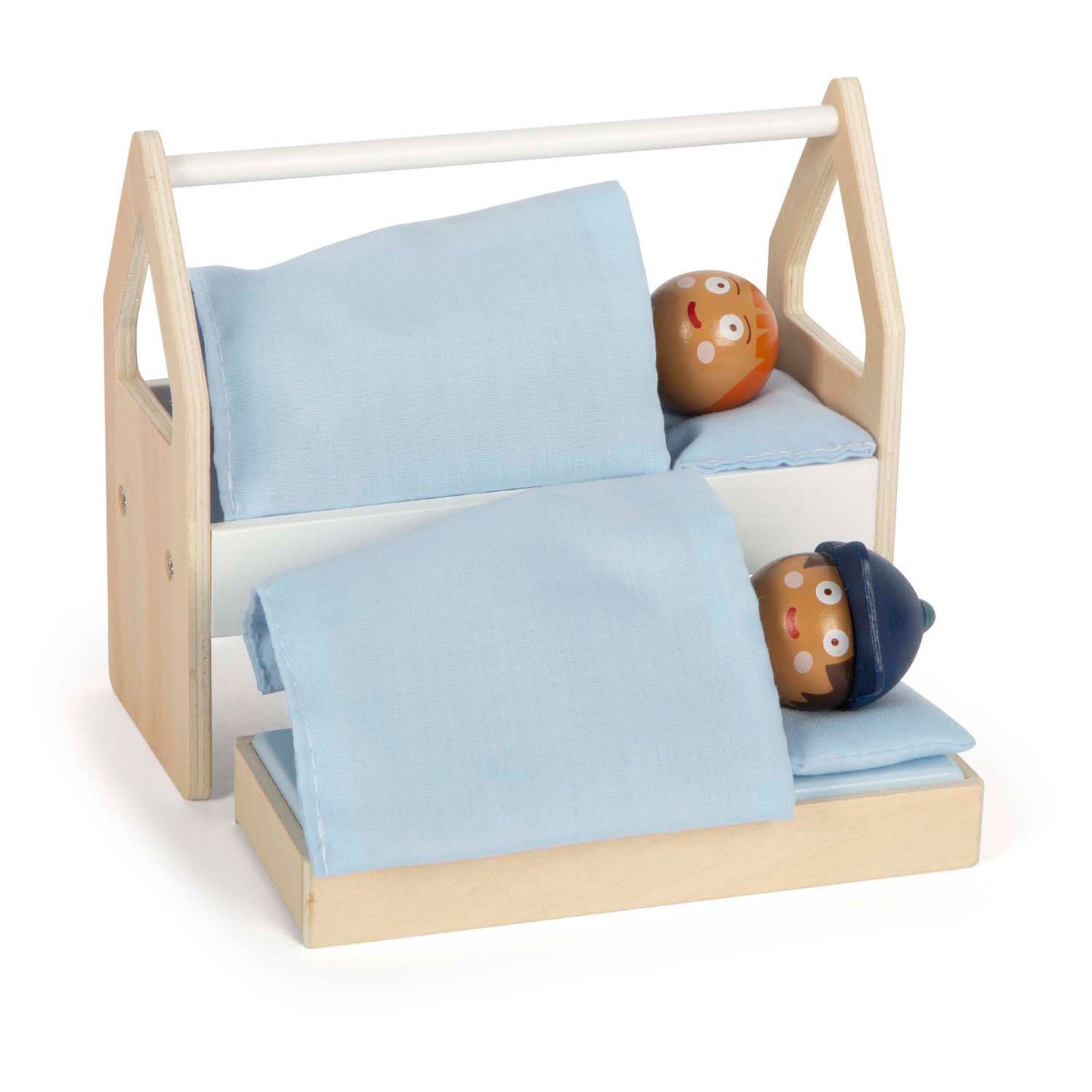 Muebles de casa de muñecas de madera de pie pequeña habitación para niños