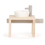 Muebles de casa de muñecas de madera de pie pequeño baño - afbeelding 5