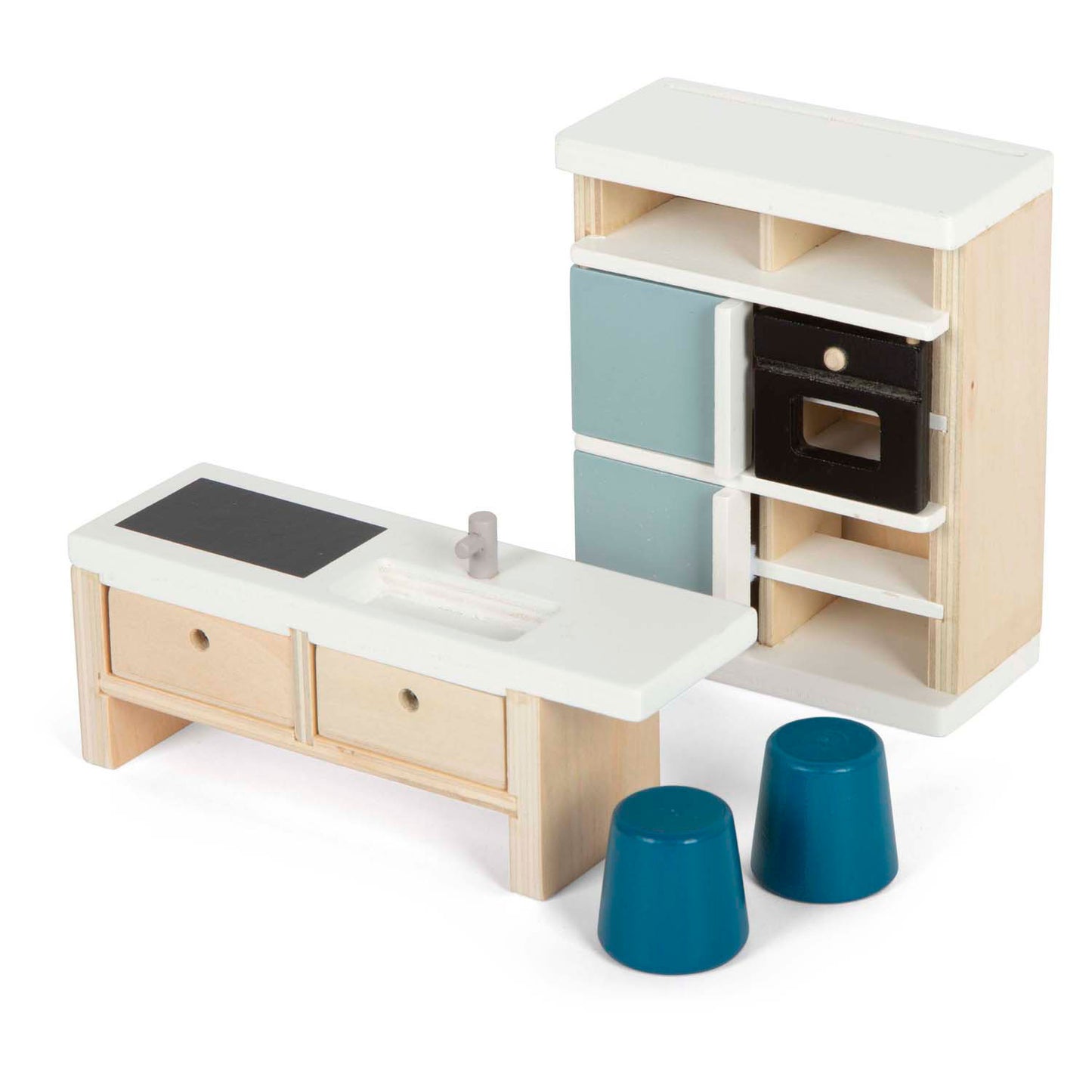 Cucina per mobili per bambole in legno a piede piccoli