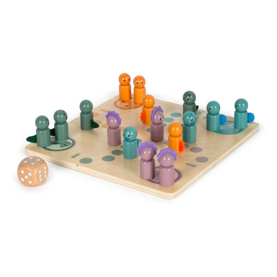 Piccolo piede di legno Ludo Game Dino
