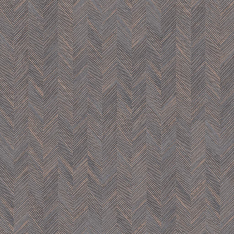 DUTCH WALLCOVERINGS DUTCH WALLCOVERINGS Behang Fishbone bruin en goudkleurig
