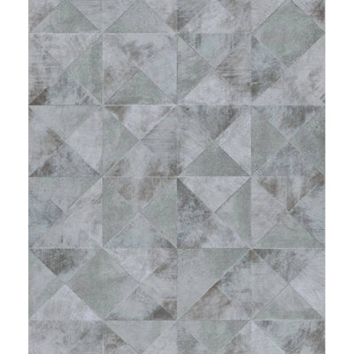Noordwand behang topchic graphic shapes facet metallic grijs