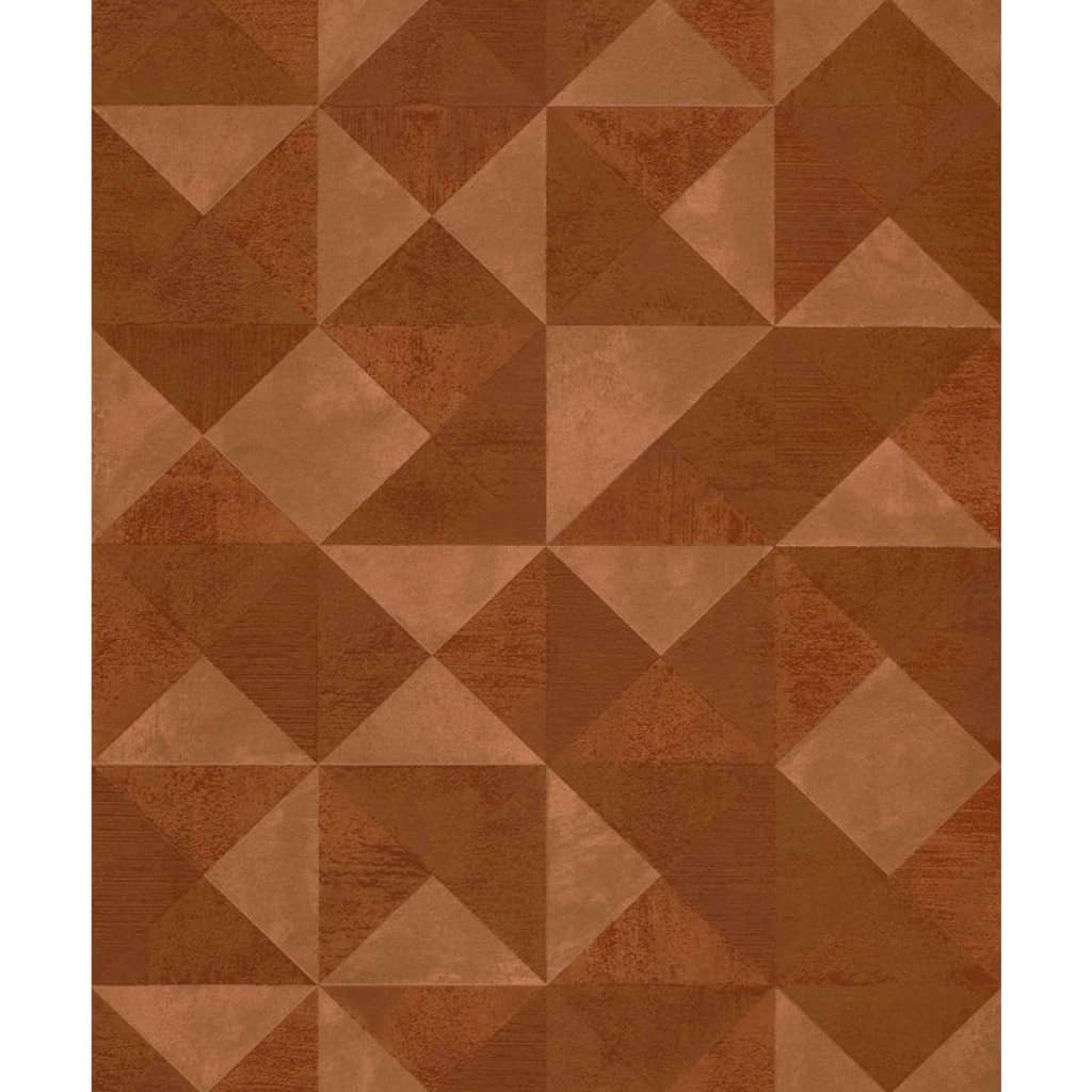 Noordwand Wallpaper Noordpaper Topchic Shapes Facet Metallic Oranje