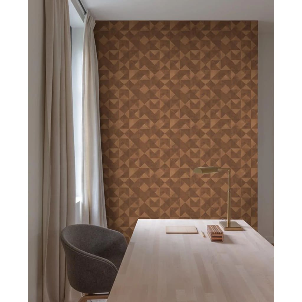 Noordwand Wallpaper Noordpaper Topchic Shapes Facet Metallic Oranje