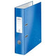 Ordner leitz 10050036 cartoncino 80 g m2 formato A4 larghezza 8 cm etichetta blu con foro di presa sul dorso