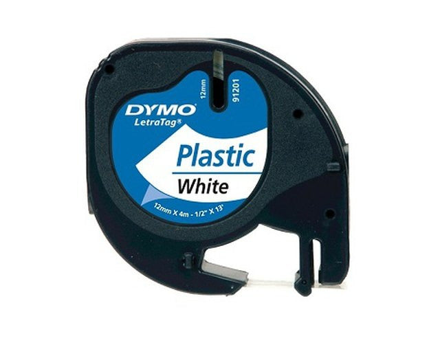 Cinta plegadora Dymo blanco-negro 91201