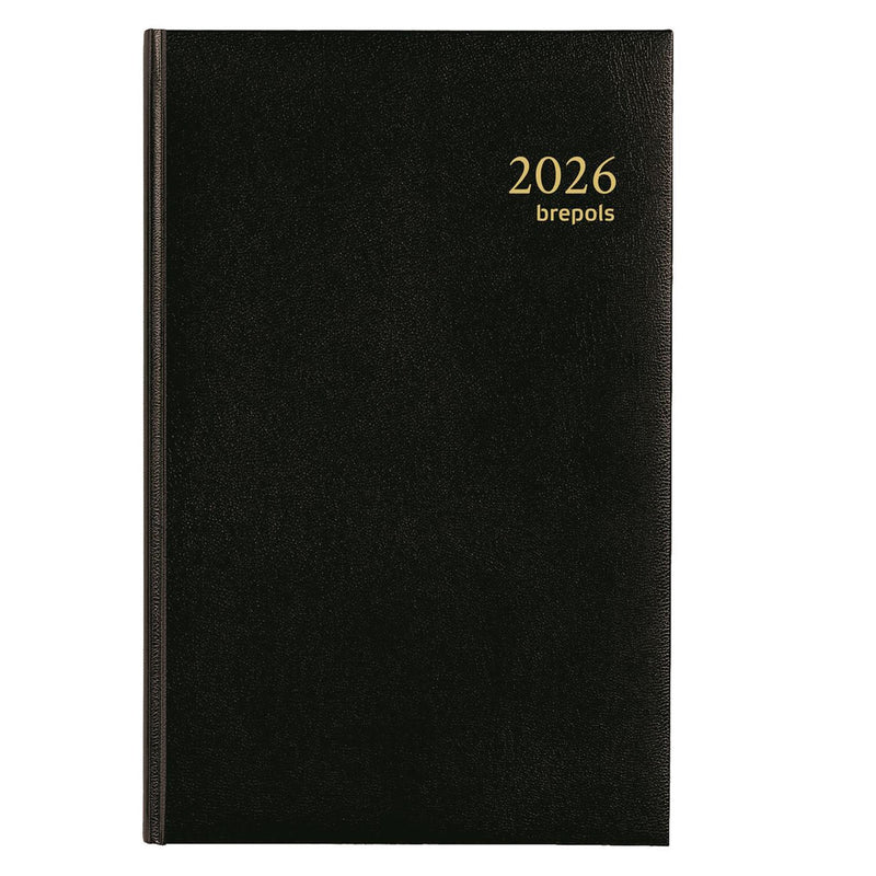 Agenda Brepols Saturno 1 Giorno 2026 Lima Nera