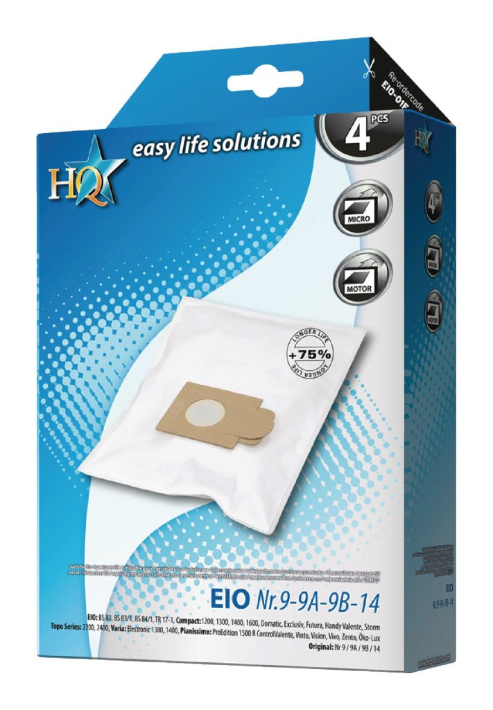 HQ HQ W7-50501 HQF Bolsa de aspiradora Eio Kalorik Futura Visión
