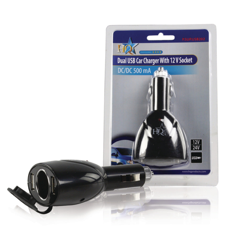 HQ HQ P. sup. Caricatore Auto USB USB202 con connessione a 12 V.