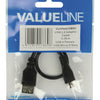 Valueline vlcp60570b02 usb 2.0 usb micro b mannelijk - usb a vrouwelijk adapter kabel 0,20 m zwart