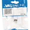 Valueline Valueline VLSP40900W Conectores de coaxo de chaleco Coax