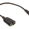 Valueline vlap22100b02 jack stereo audio verdeelkabel 3,5 mm mannelijk - 2x 3,5 mm vrouwelijk 0,20 m zwart