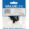 Valueline vlap22100b02 jack stereo audio verdeelkabel 3,5 mm mannelijk - 2x 3,5 mm vrouwelijk 0,20 m zwart