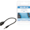 Valueline vlab22100b02 jack stereo audio verdeelkabel 3,5 mm mannelijk - 2x 3,5 mm vrouwelijk 0,20 m zwart