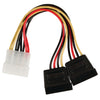 Valueline Valueline VLCP73520V015 SIPTURA INTERNA Cable de cable Molex macho 2x SATA 15 pines Hembra 0.15 M Multicolor