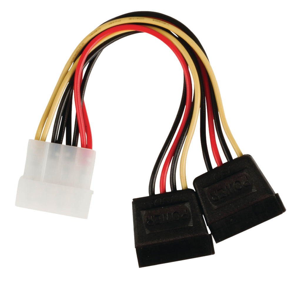 Valueline Valueline VLCP73520V015 SIPTURA INTERNA Cable de cable Molex macho 2x SATA 15 pines Hembra 0.15 M Multicolor