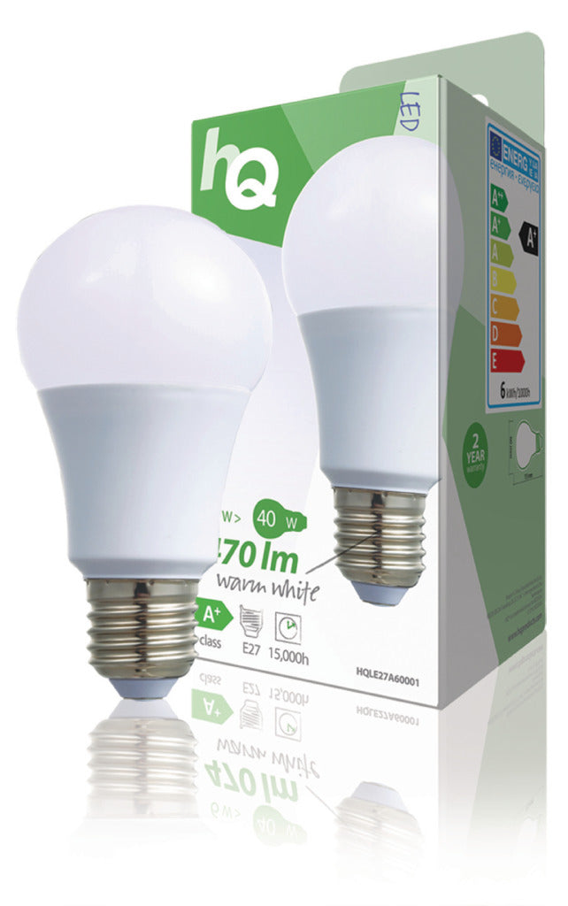 HQ HQ HQLE27A60001 LED LAMPAGGIO A60 E27 6.5 W 470 LM 2 700 K