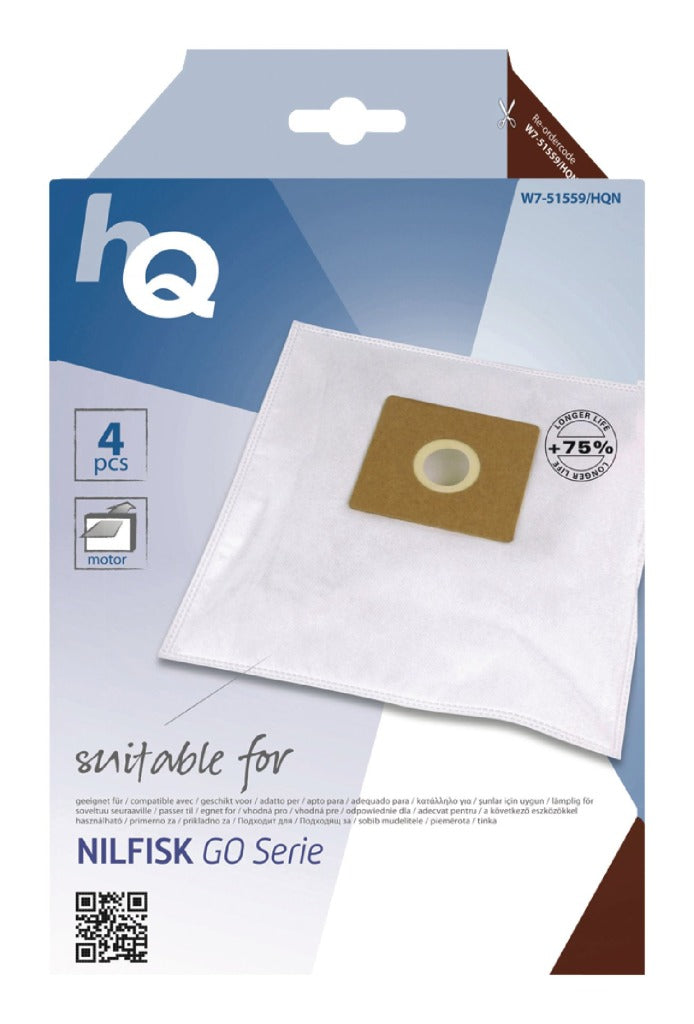 HQ HQ W7-51559 HQN aspiradora Bag Nilfisk Go Serie