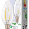 Hq lfe14cand001 led retro filament lamp e14 kaars 2 w 210 lm 2700 k