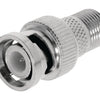 Valueline vlsp41965m antenne adapter bnc male - f-connector female zilver