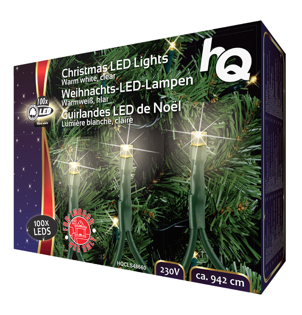 HQ HQ HQCLS48660 ALLIMINE DI NATALE 100 LED 3W 9.42M BIANCO CALDO INTERNE