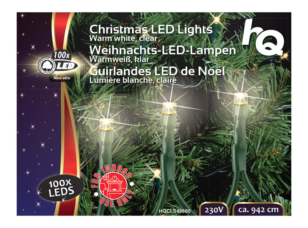 HQ HQ HQCLS48660 ALLIMINE DI NATALE 100 LED 3W 9.42M BIANCO CALDO INTERNE