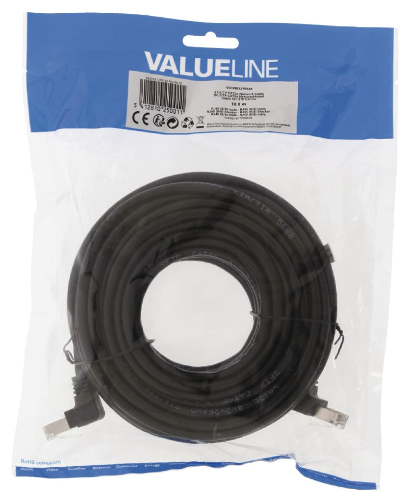 VALULINA VALULINE VLCP85127B100 CAT5E SF UTP Network Cavo RJ45 (8 8) MASCHIO RJ45 (8 8) Maschio 10,0 M nero