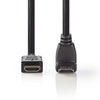 NEDIS CVGP34200BK15 Cable HDMI de alta velocidad con el conector HDMI Ethernet HDMI Conector 90 ° 1.5 M Negro