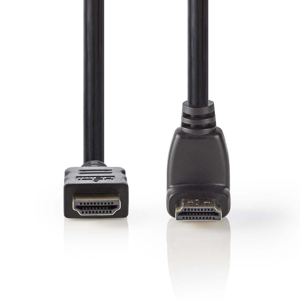 NEDIS CVGP34200BK15 Cable HDMI de alta velocidad con el conector HDMI Ethernet HDMI Conector 90 ° 1.5 M Negro