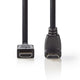 NEDIS CVGP34200BK15 Cable HDMI de alta velocidad con el conector HDMI Ethernet HDMI Conector 90 ° 1.5 M Negro