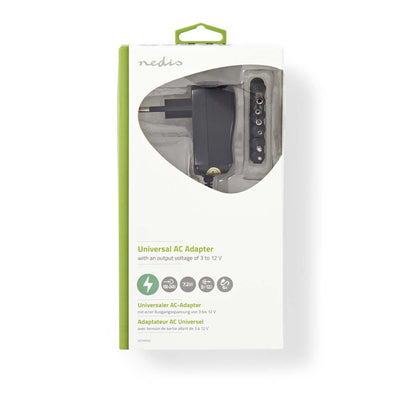 Nedis ACPA006 Universal Ac-VoedingSadapter 3 4,5 6 7,5 9 12 V dc 0.6 A