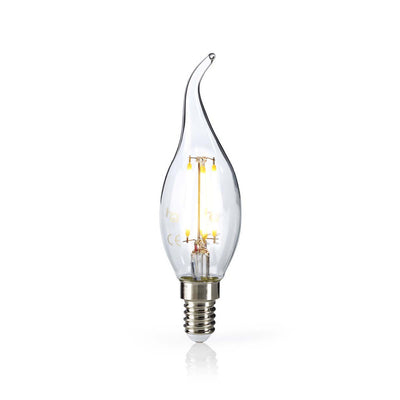 NEDIS LEDBFE14 CANFT2 Lámpara de brillo LED retro E14 Vela con punto curvado 4.8 W 470 LM