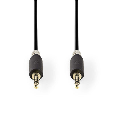 Nedis Cabp22000at20 Cavo audio stereo 3,5 mm maschio 3,5 mm maschio 2,0 m antracite