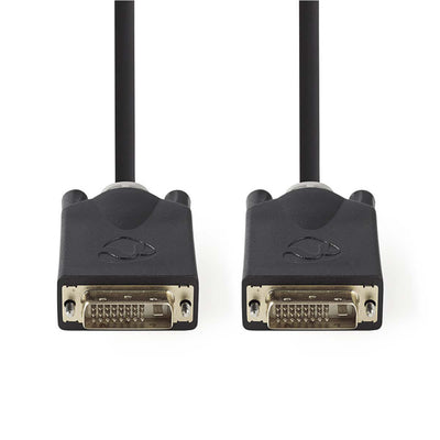 Nedis CCBP32000AT20 DVI Cavo DVI-D 24+1 pin Male DVI-D 24+1-pin maschio 2,0 M Antracite