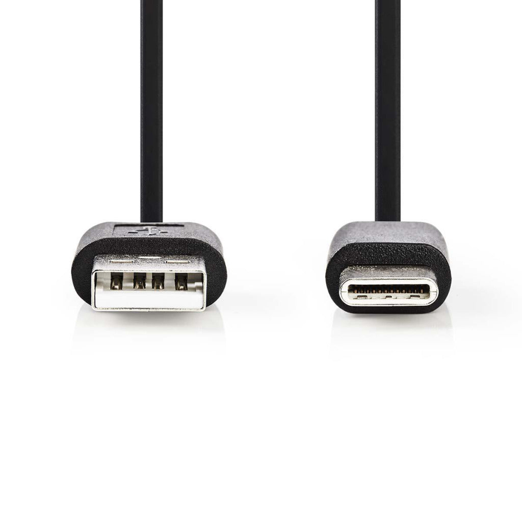 NEDIS CCGP60600BK01 USB 2.0 CABLE Tipo-C Macho Male 0.1 M Negro