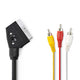NEDIS CVGP31130BK10 Switchable Scart Cable SCART Male 3x RCA Male 1.0 M Negro
