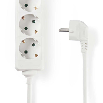Nedis exso315f1wt schook boose contatto protettivo a 3 vie 1,5 m bianco