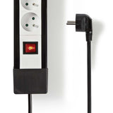 Nedis stekkerdoos exso830f1pro wit, zwart - afbeelding 2