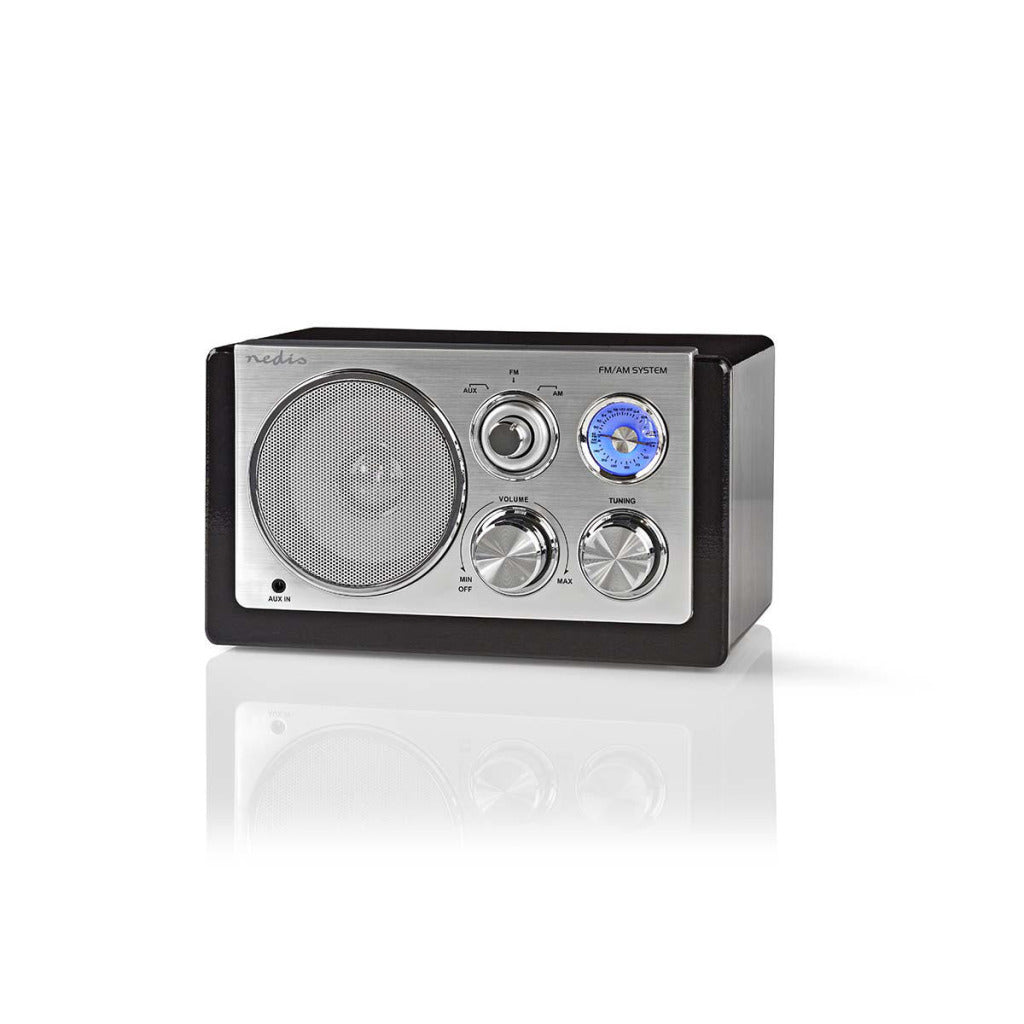 Nedis RDFM5100bk FM-Radio 9 W Tuning analogico Design retrò nero
