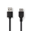 NEDIS CCGT60010BK30 CABLE USB 2.0 A USB masculino A Hembra de 3.0 m Negro