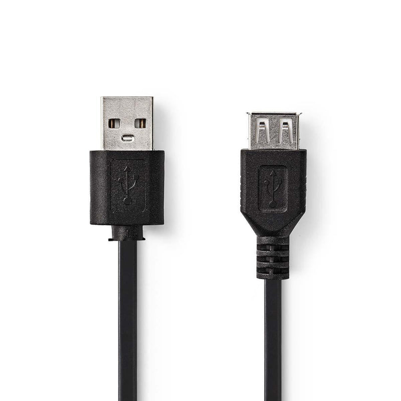 NEDIS CCGT60010BK30 CABLE USB 2.0 A USB masculino A Hembra de 3.0 m Negro