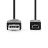 NEDIS CCGT60300BK10 CABLE USB 2.0 A MINI MINI MINI 5 PINES HOMBRO 1.0 M NEGRO