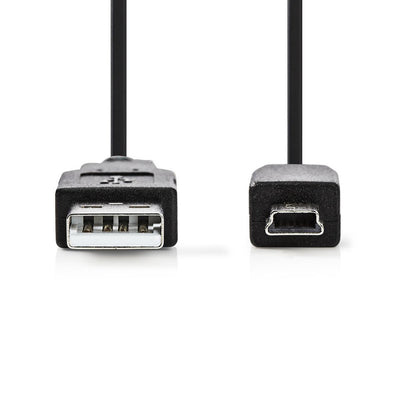 Nedis CCGT60300BK10 Cavo USB 2.0 A MINI MINI MINI 5-PIN MASCHIO 1,0 M nero